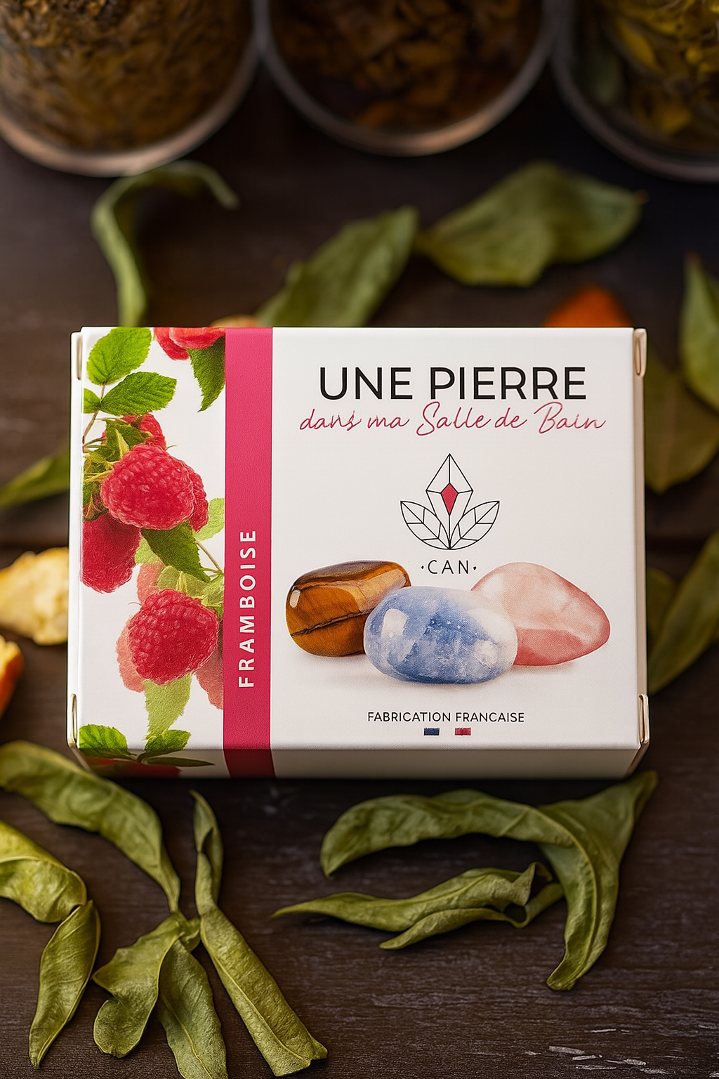 Savon "une pierre dans ma salle de bain" - Framboise
